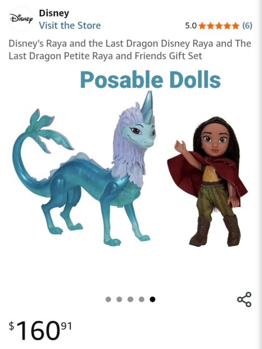 NIB Disney Raya Posable Action Figure Large Gift Box Set - Picture 6 of 17